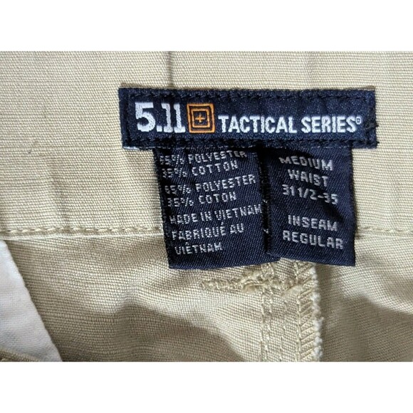511 Tactical Cargo Pants Mens 32-35x Beige Ripstop Utility Workwear Performance - Picture 11 of 11